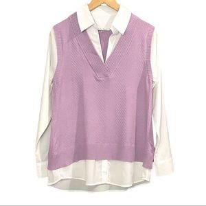 Vila Milano Preppy Long Sleeved Blouse - Medium